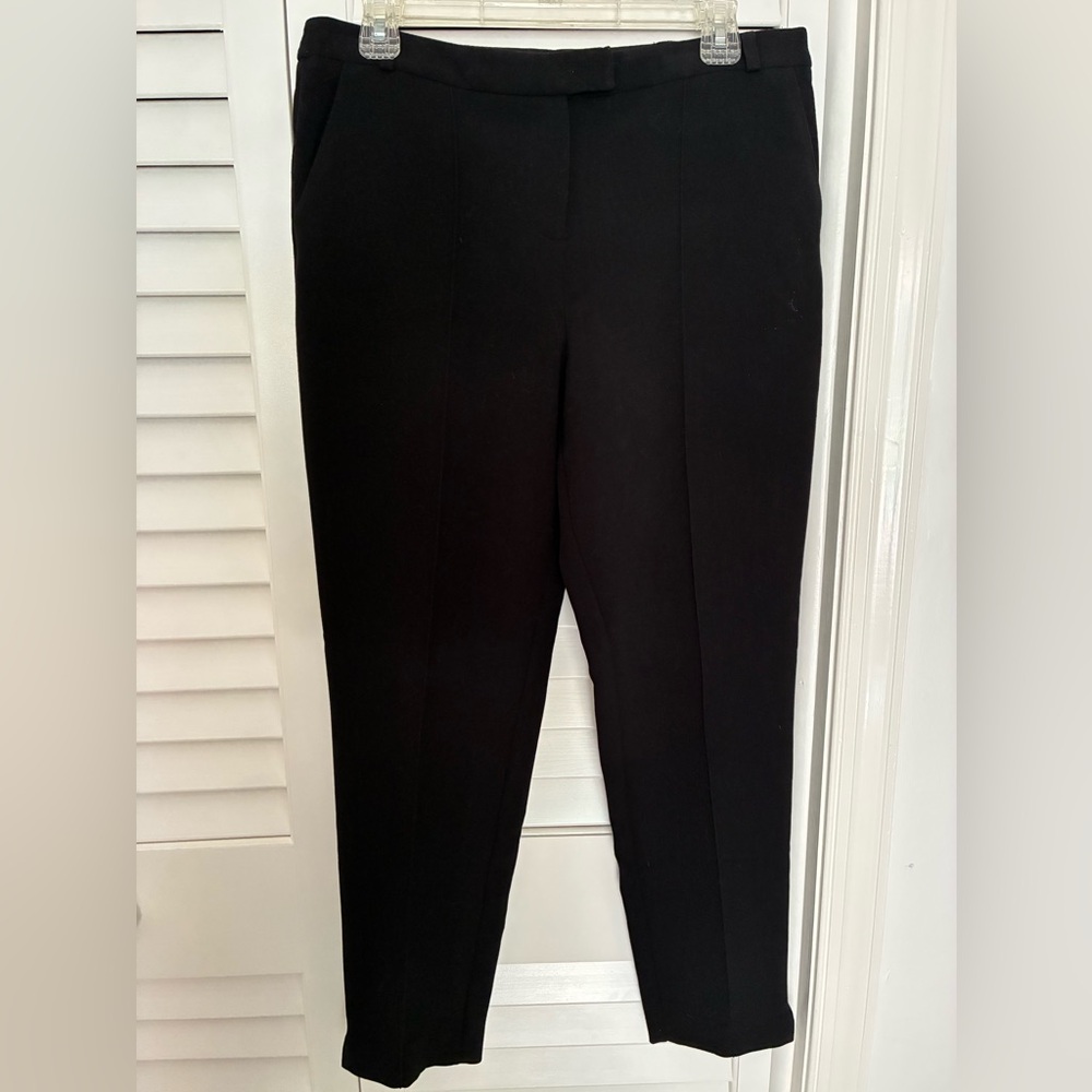Topshop Black Trouser Pants with Front Seam Detail